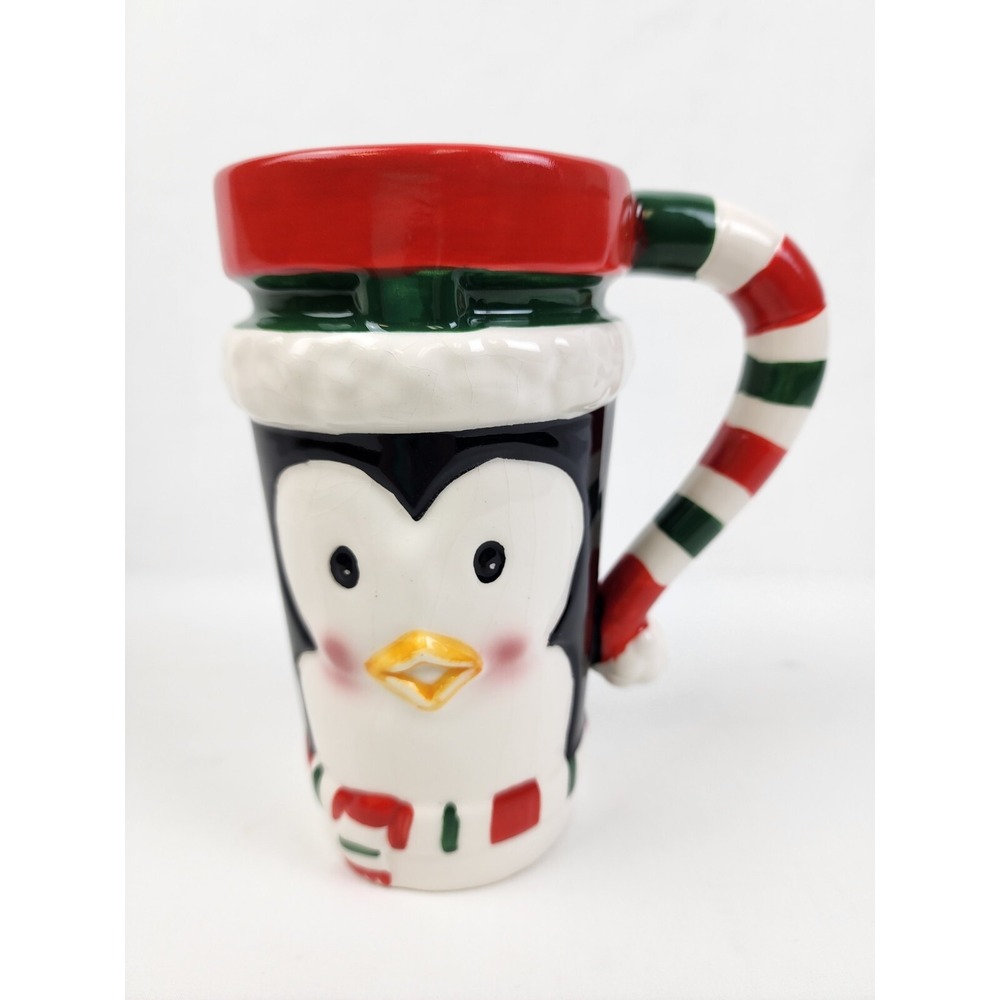 Large Christmas Xmas Penguin Coffee Hot Chocolate or Soup Mug Holiday Spirit